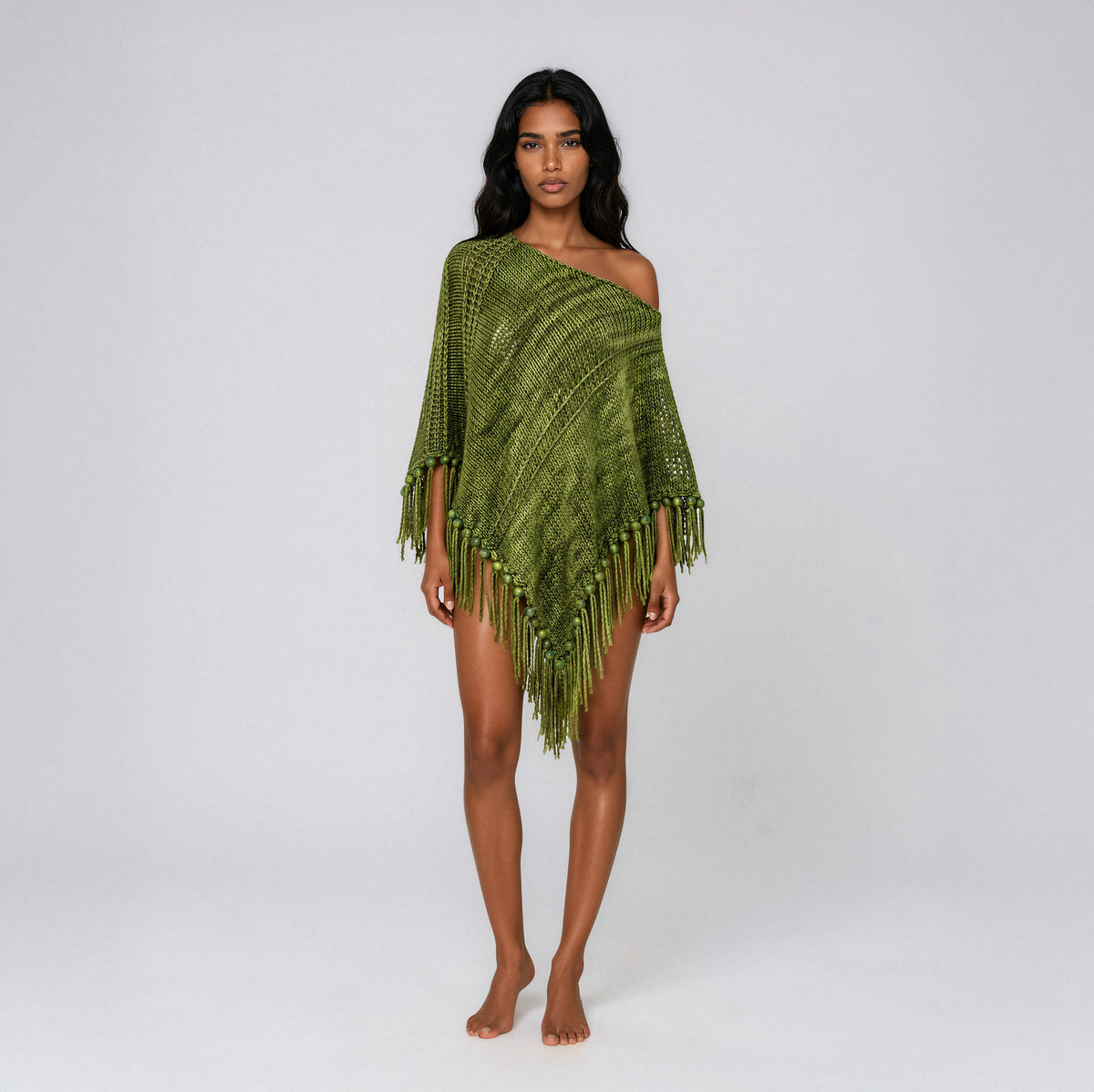 Root Poncho in Forest Green