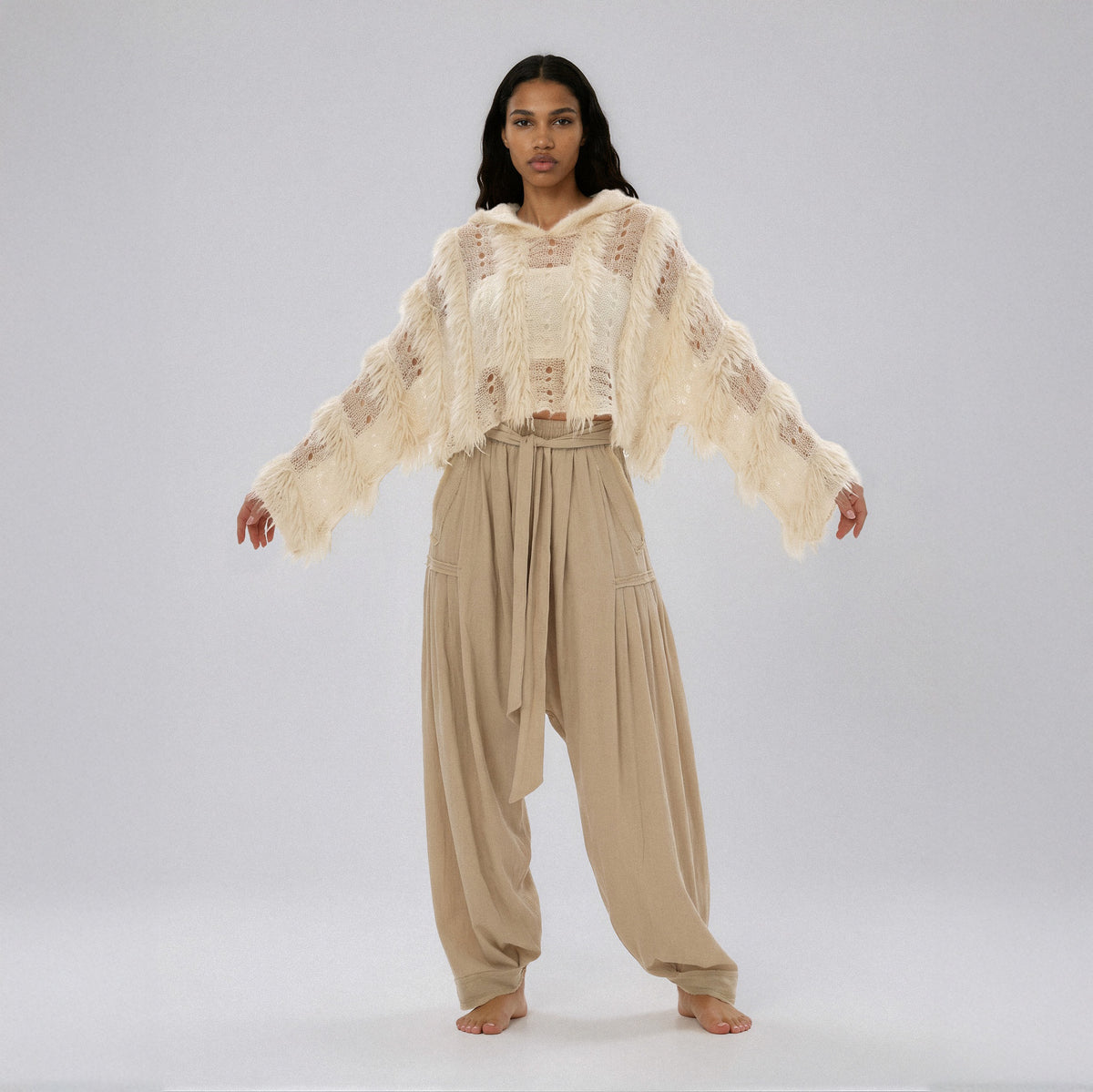 Cloud Hand-Knitted Mohair Jumper · Cream