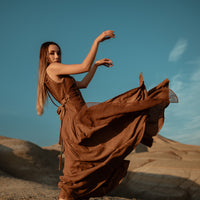 ZHE Dress in Desert Sand