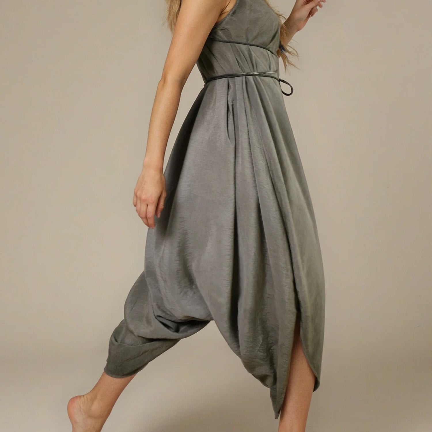 Baris Jumpsuit in Khaki Green