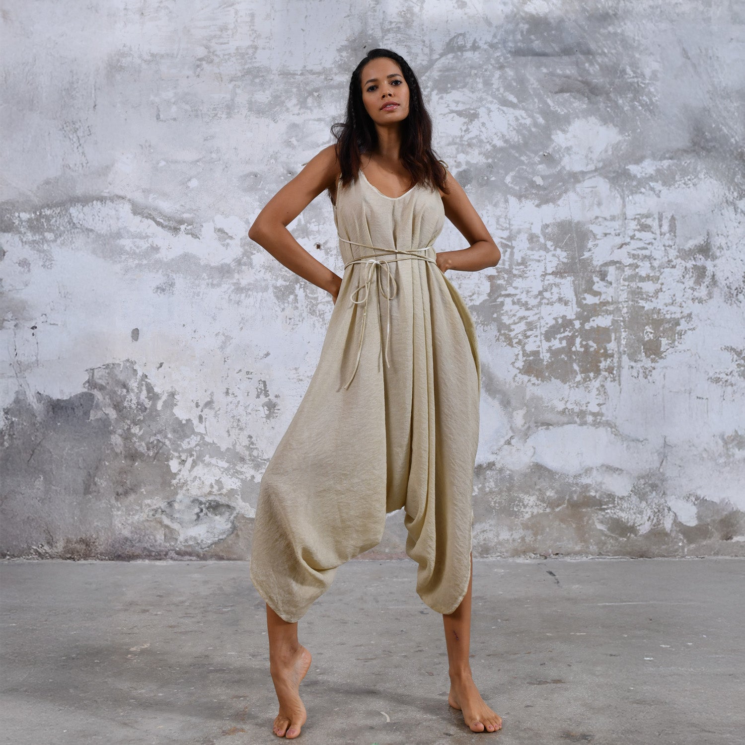 Baris Jumpsuit in Vintage Lemon