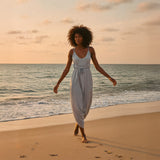 Baris Jumpsuit in Light Gray