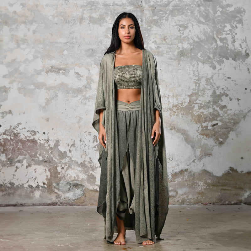 Sahmeran Kimono in Khaki Green