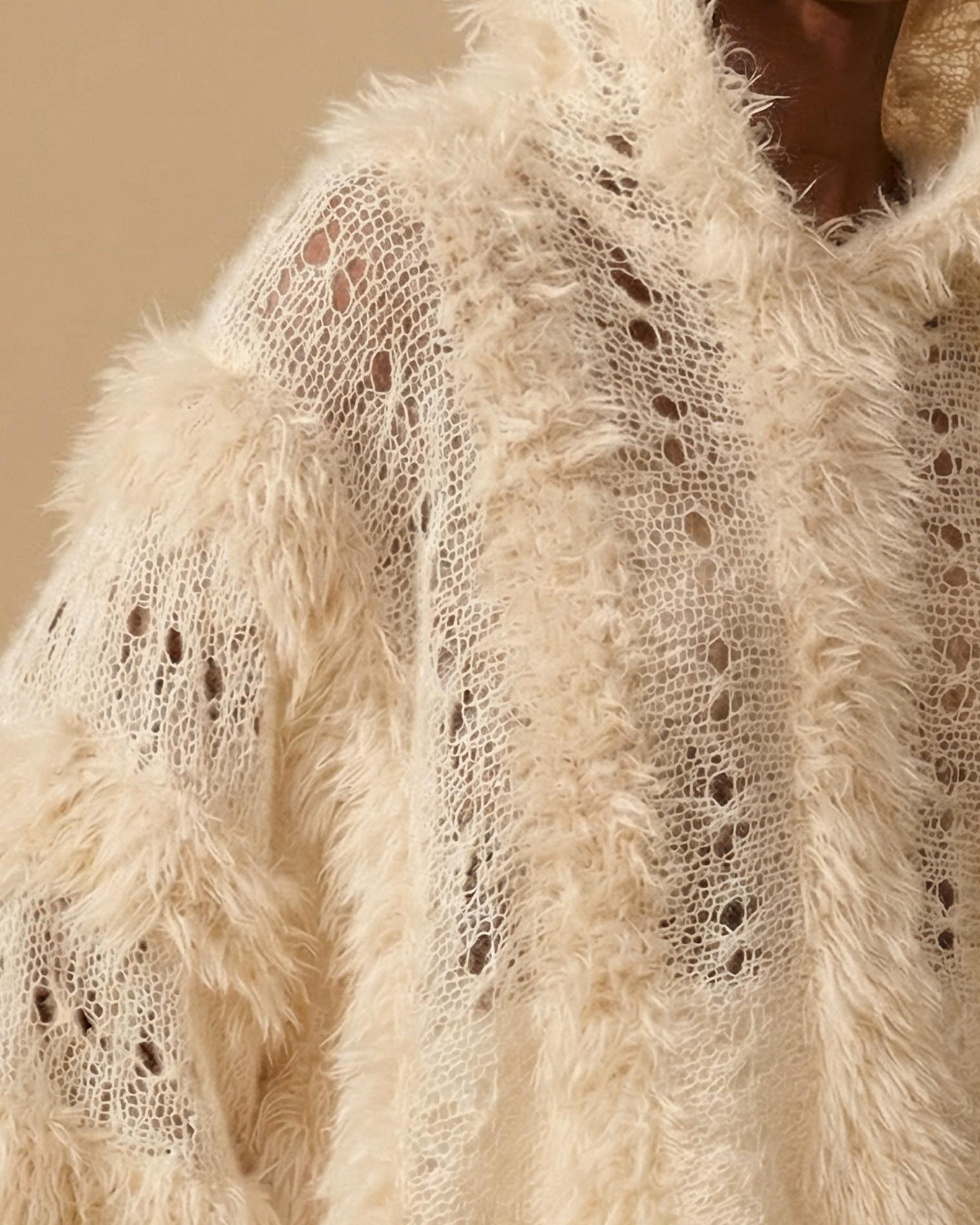 Cloud Mohair Jumper in Cream – Zhenabia