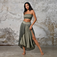 Gaia Salvar in Khaki Green