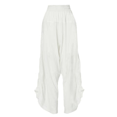 White Yoga Boho Pants, Handmade bohemian clothing for women Unique clothing designs with ethnic and tribal influences Sustainable and eco-friendly clothing options Artisanal clothing with intricate embroidery and embellishments Colorful and vibrant clothing for free-spirited women Boho-chic apparel with a relaxed and comfortable fit, burning man women 