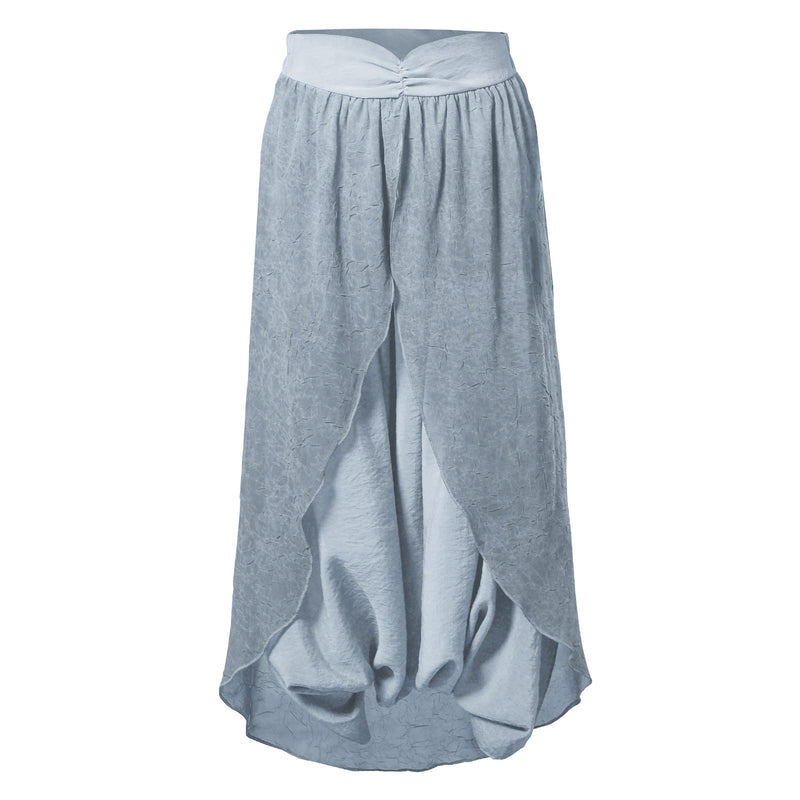 Step into timeless baby blue boho chic with our Boho high split skirt trousers. Crafted from organic materials, this sexy summer boho yoga pants , eco-conscious fashion for the modern goddess.