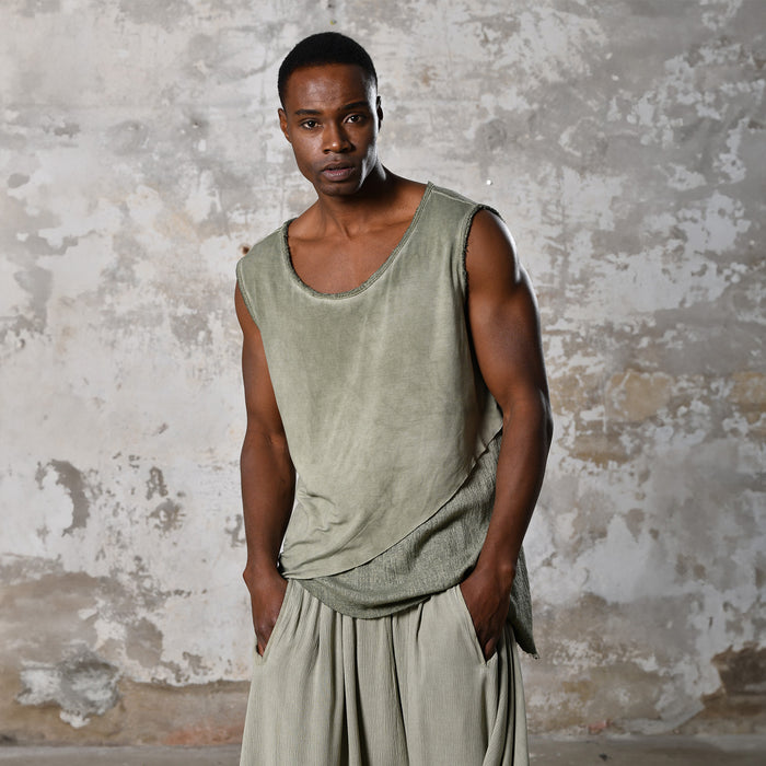 GAZI Vest in Khaki Green