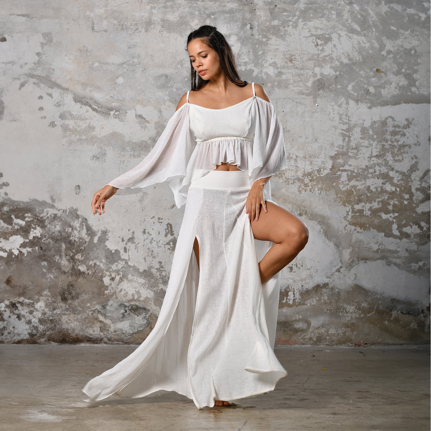 Off Shoulder White Boho Top • Elegant Boho Chic Women Top – Zhenabia