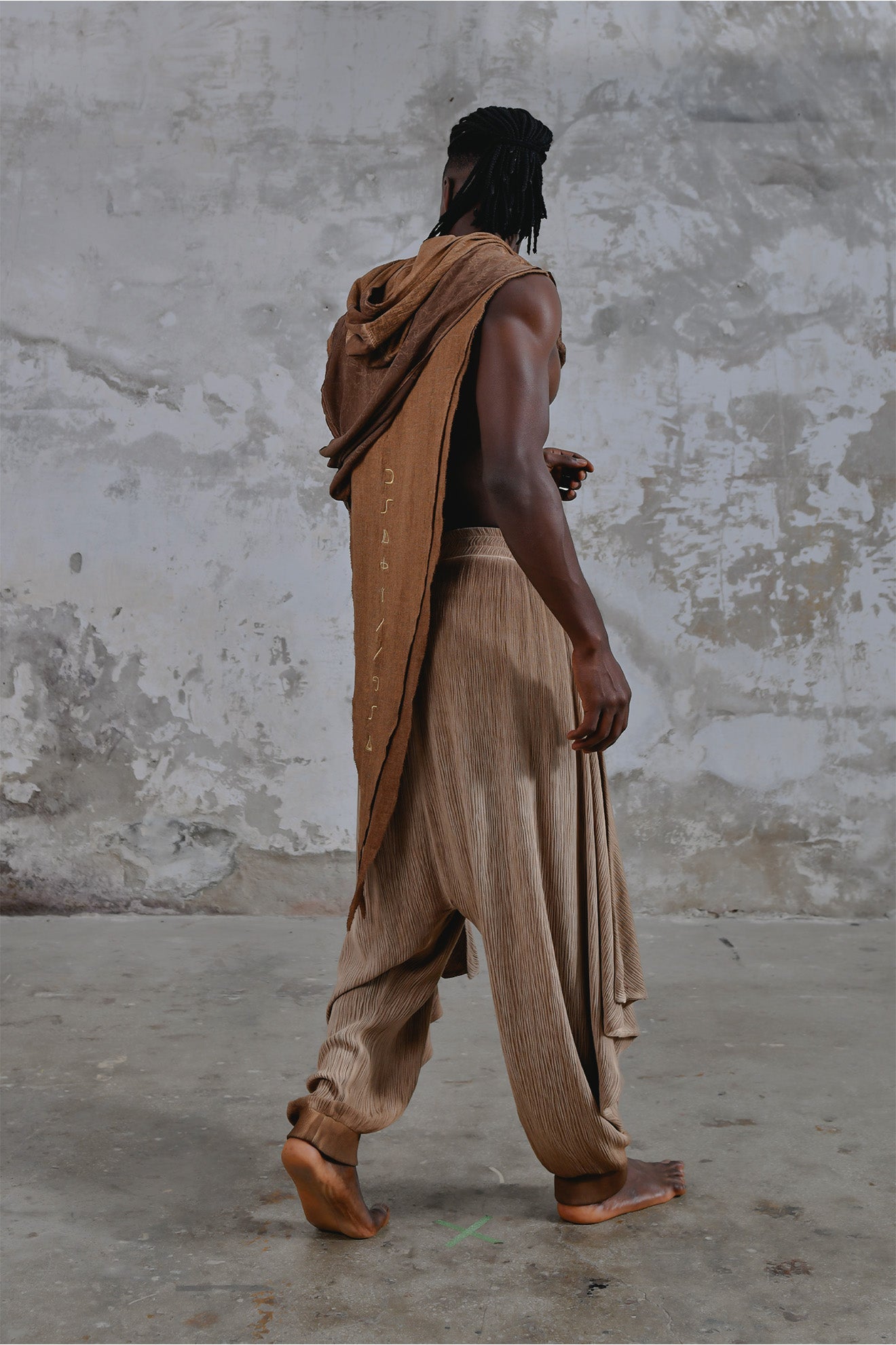 Unisex Shawl Hood • Desert Sand Jedi Hood • Boho Warrior Shawl