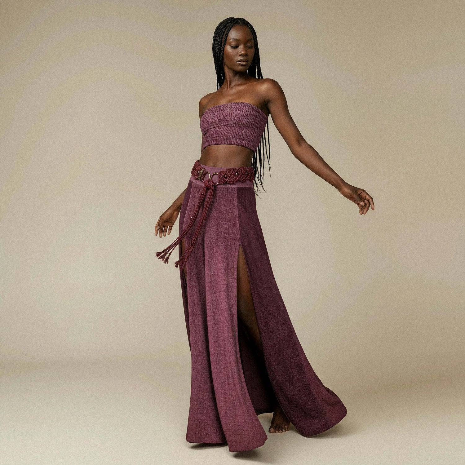 Aishe Belt in Cherry