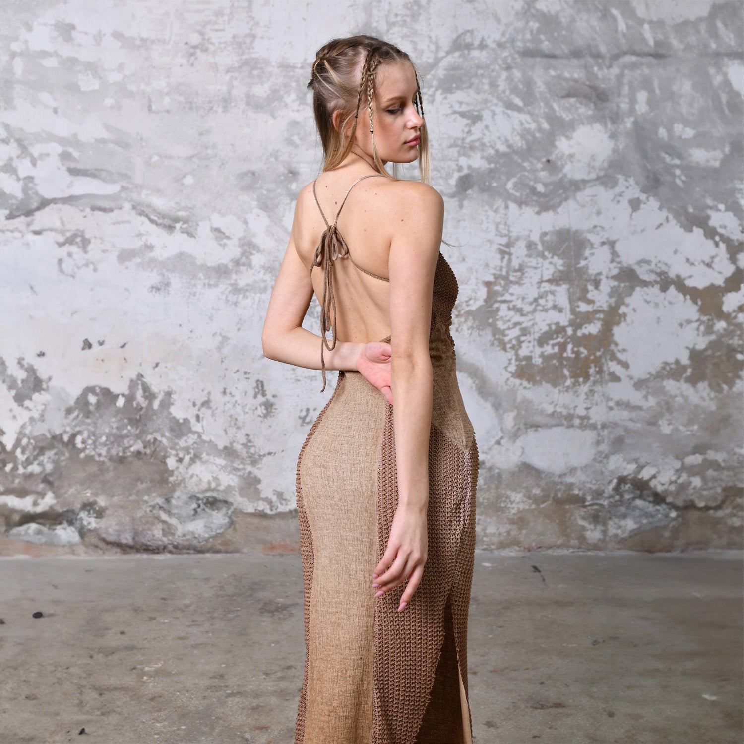 Nude Sexy High Split Boho Dress, Gypsy Sexy Dress, Goddess Sexy Summer Dress, Burning Man Dress, Armor Costume Sexy Dress, Resort Women Clothing, Organic Cotton Dress, High Split Sexy Dress, Sexy beach Dress, Greek Goddess Dress, Beach Dress