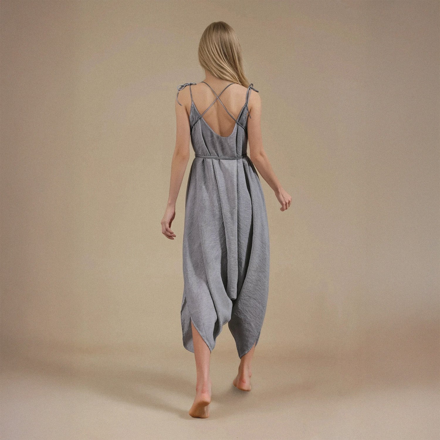 Baris Jumpsuit in Light Gray