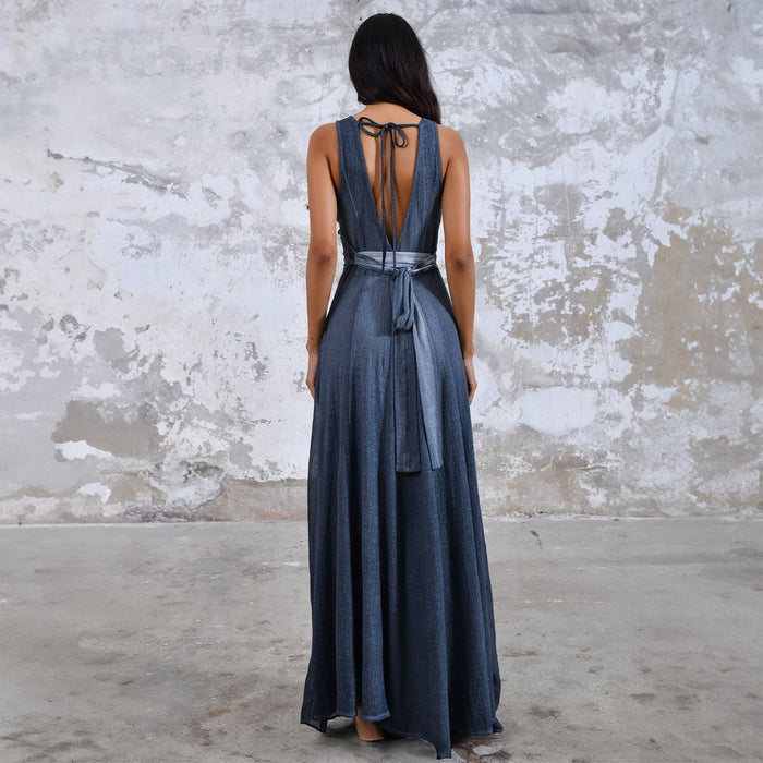 ZHE Dress in Dusty Blue