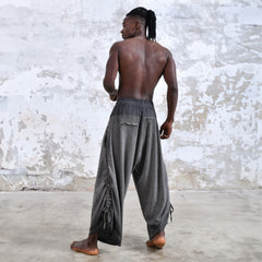 black Men's baggy trousers for yoga and meditation, comfortable and breathable men's yoga pants, bohemian-style men's yoga pants with harem cut, organic cotton men's yoga pants for ultimate comfort, casual and stylish men's yoga pants for everyday wear, loose-fitting men's yoga pants, soft and stretchy men's yoga pants for flexibility and ease, wide leg men's yoga pants for maximum movement, relaxed-fit men's yoga pants with drawstring waistband, men burning man outfit