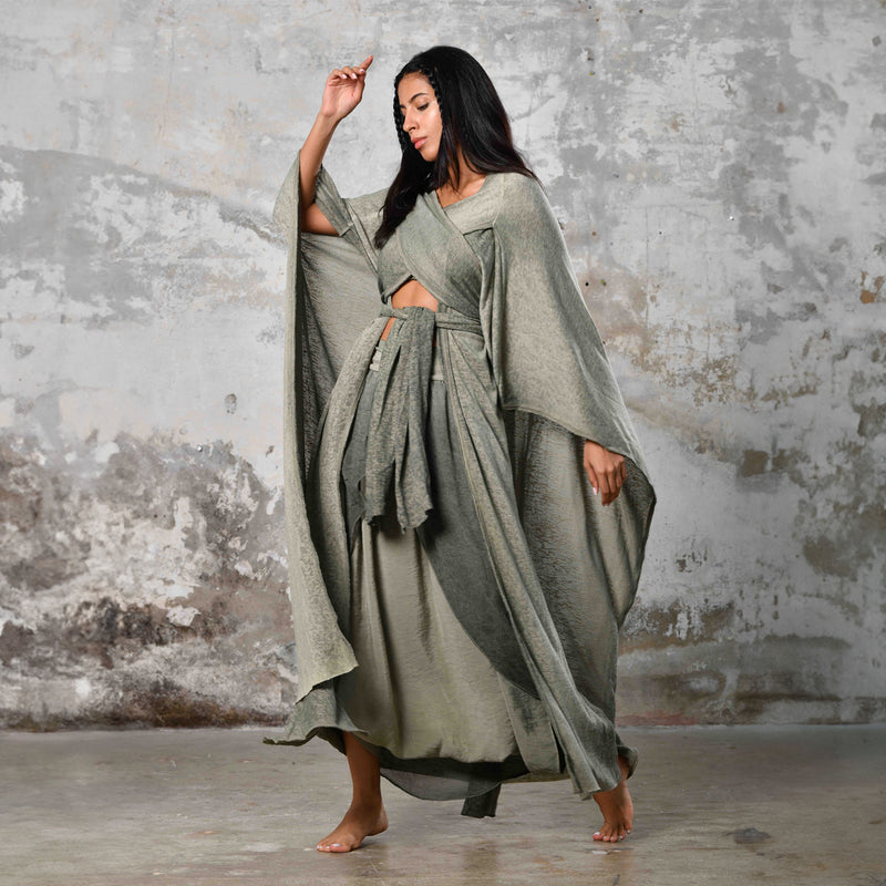 Sahmeran Kimono in Khaki Green