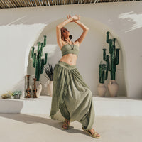 Gaia Salvar in Khaki Green