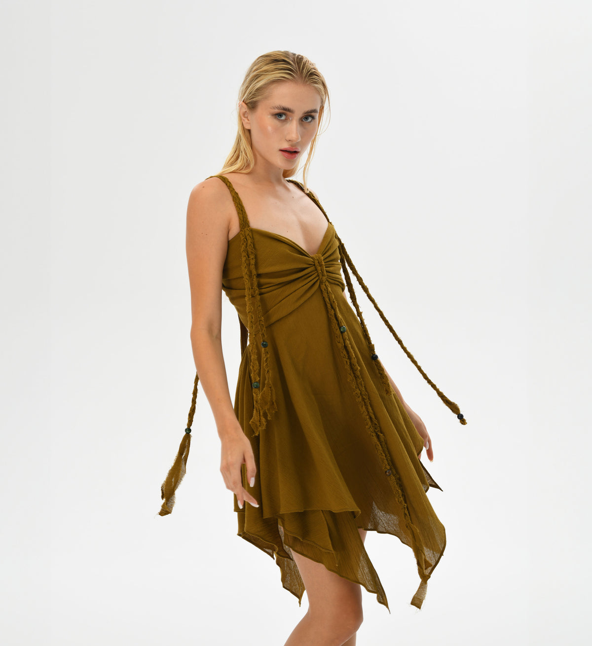 Ninsun Mini Dress in Cumin