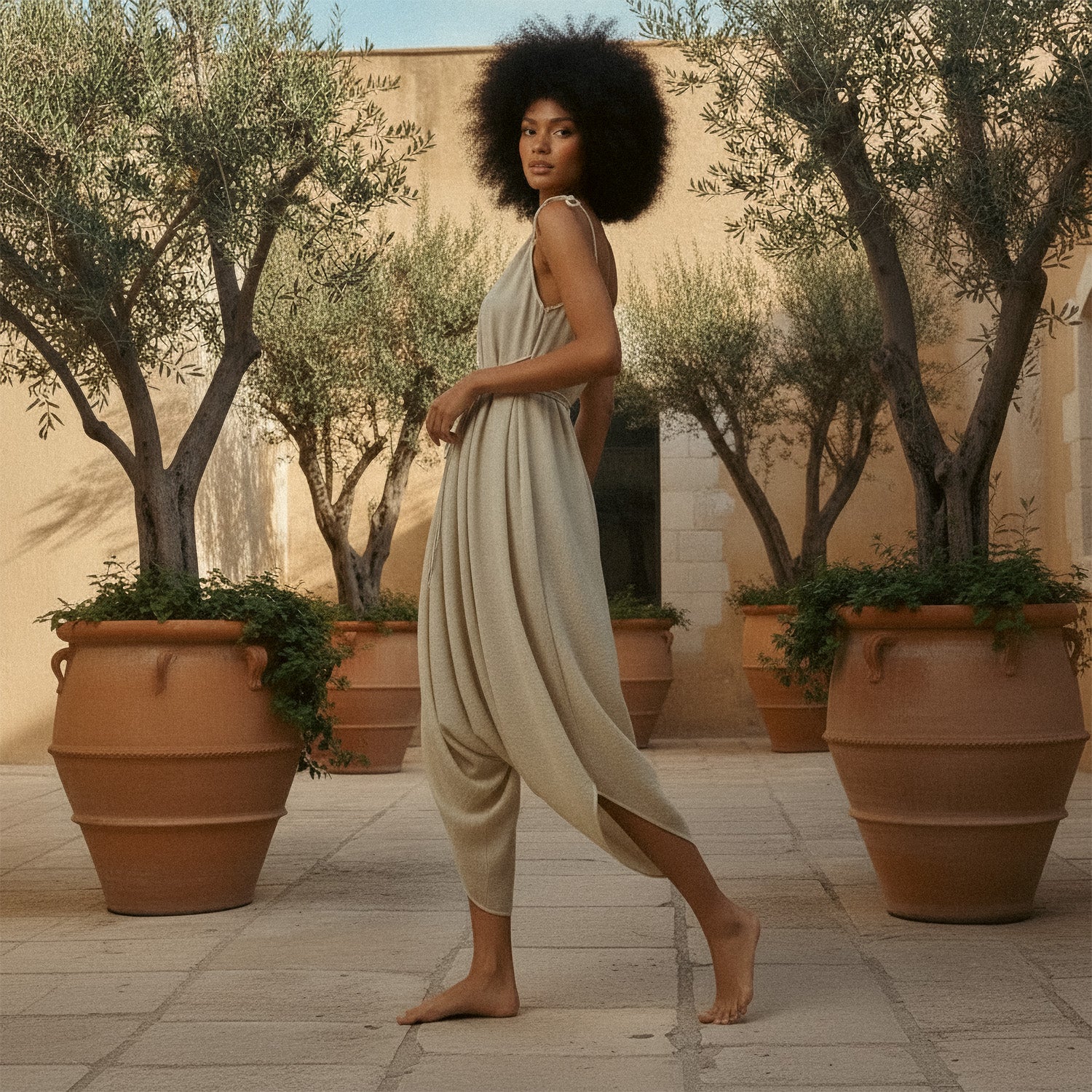 Baris Jumpsuit in Vintage Lemon