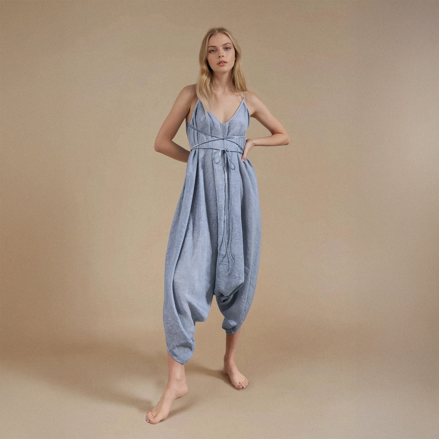Baris Jumpsuit in Baby Blue