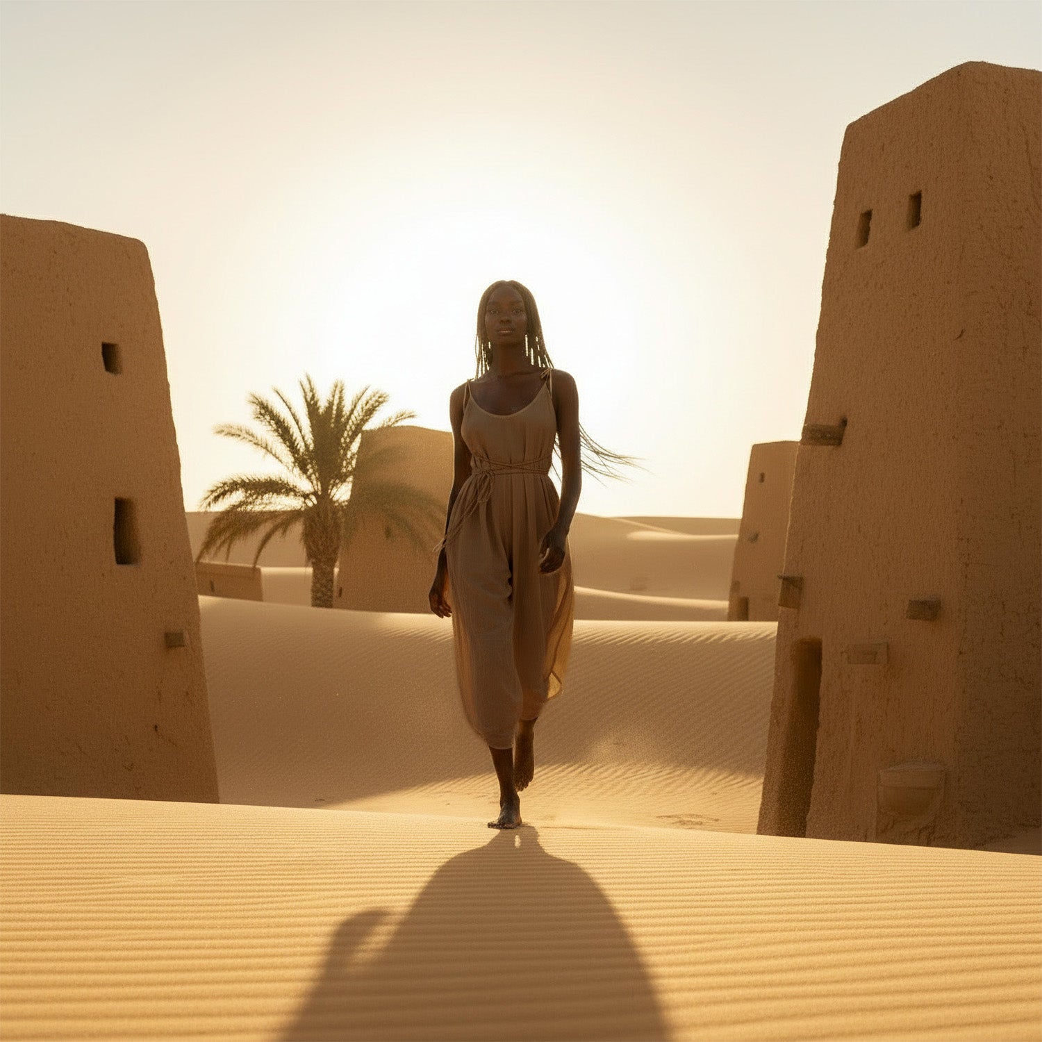 Baris Jumpsuit in Desert Sand