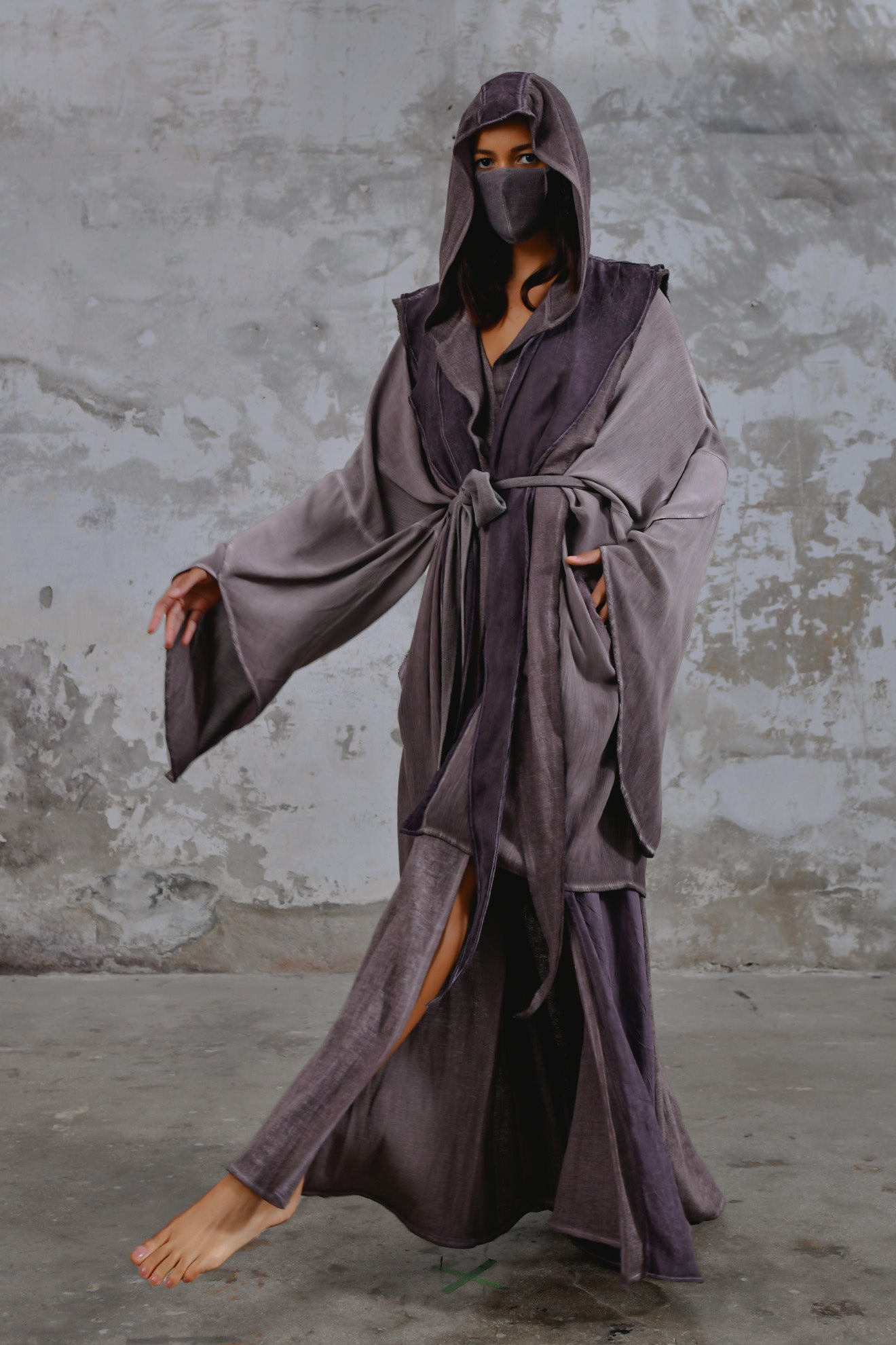 SHAMAN'S MOSAIC top HOODED cloak