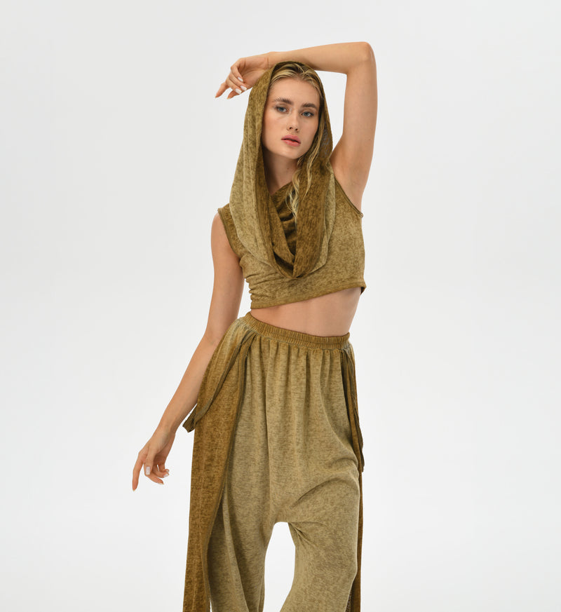 Hera Hooded Top in Desert Sand