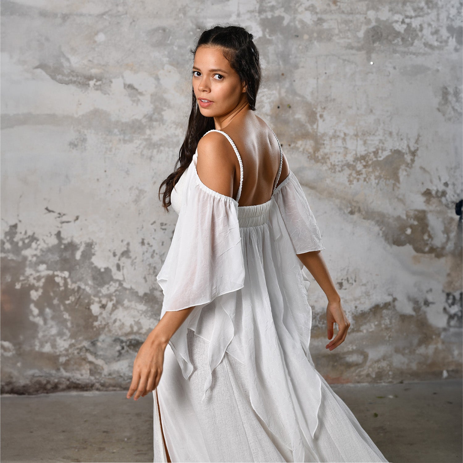 Off Shoulder White Boho Top • Elegant Boho Chic Women Top – Zhenabia