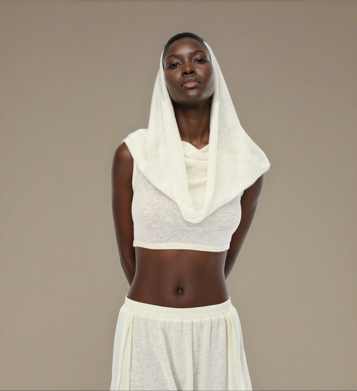 Hera Hooded Top in White