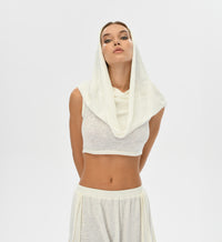 Hera Hooded Top in White