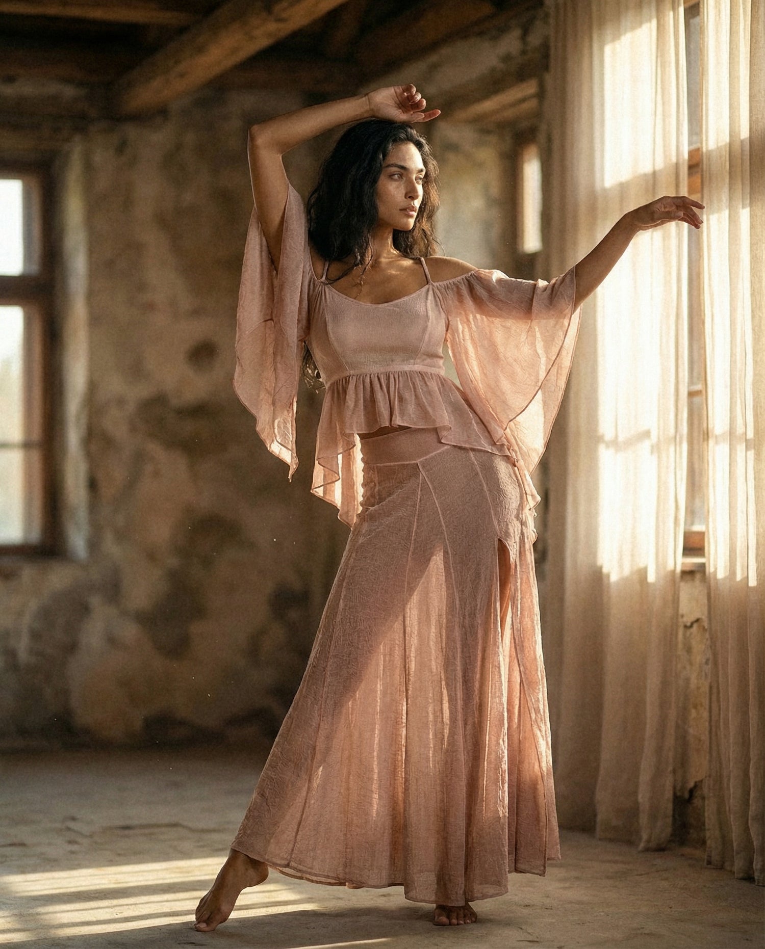 VENUS Blouse in Powder Pink