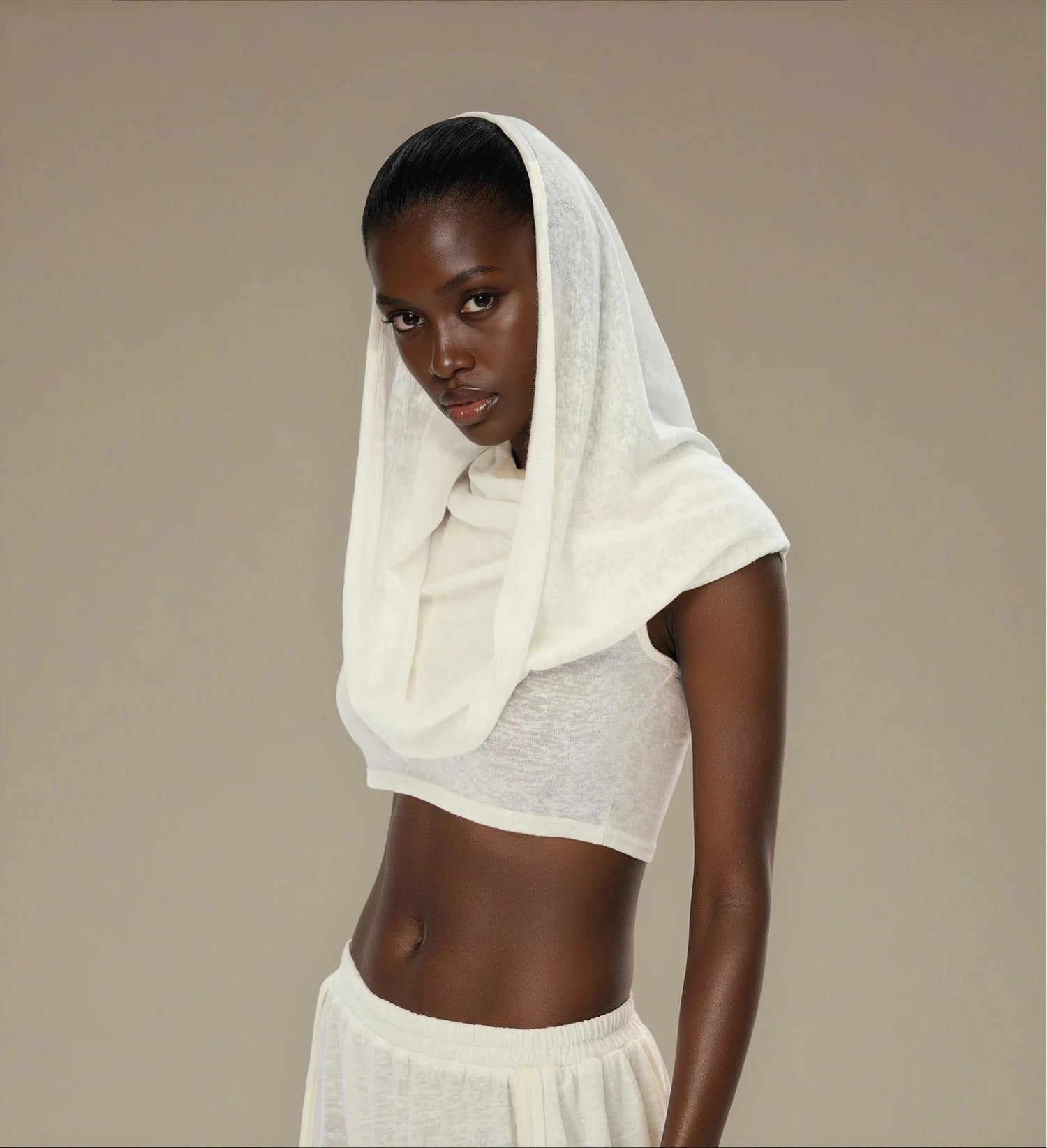 Hera Hooded Top in White
