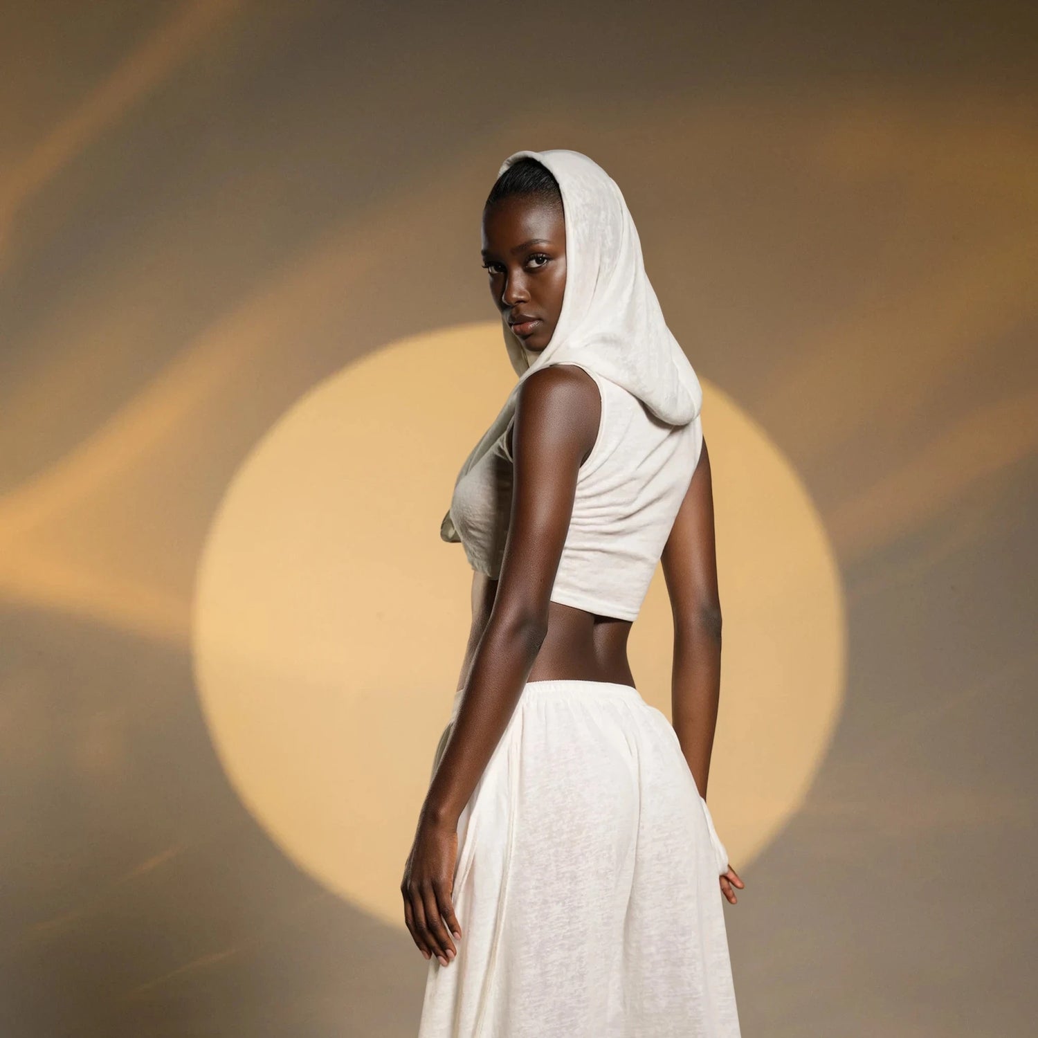 Hera Hooded Top in White