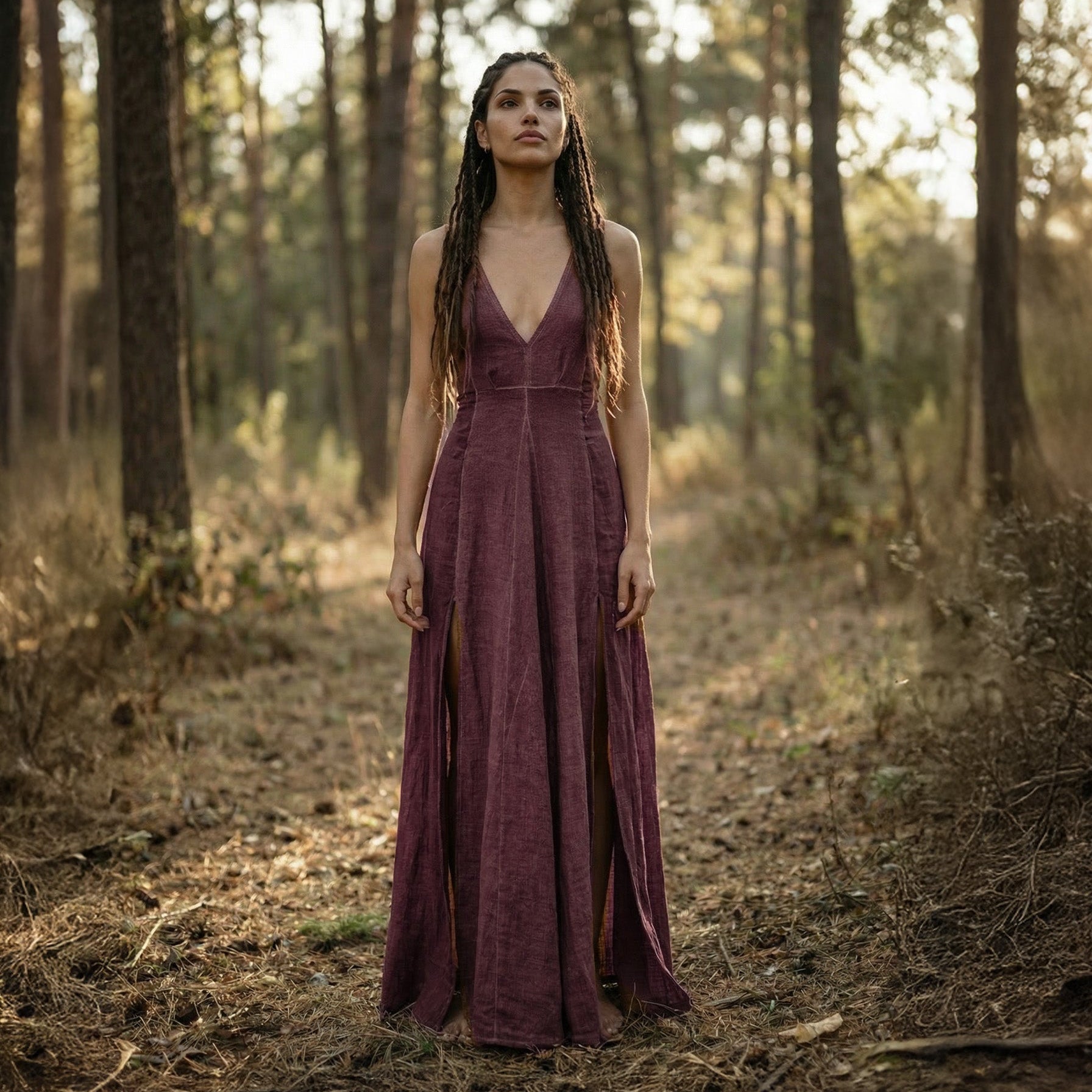 Cherry Red Bohemian Dress • Boho Bridesmaid Dress | Zhenabia Shop