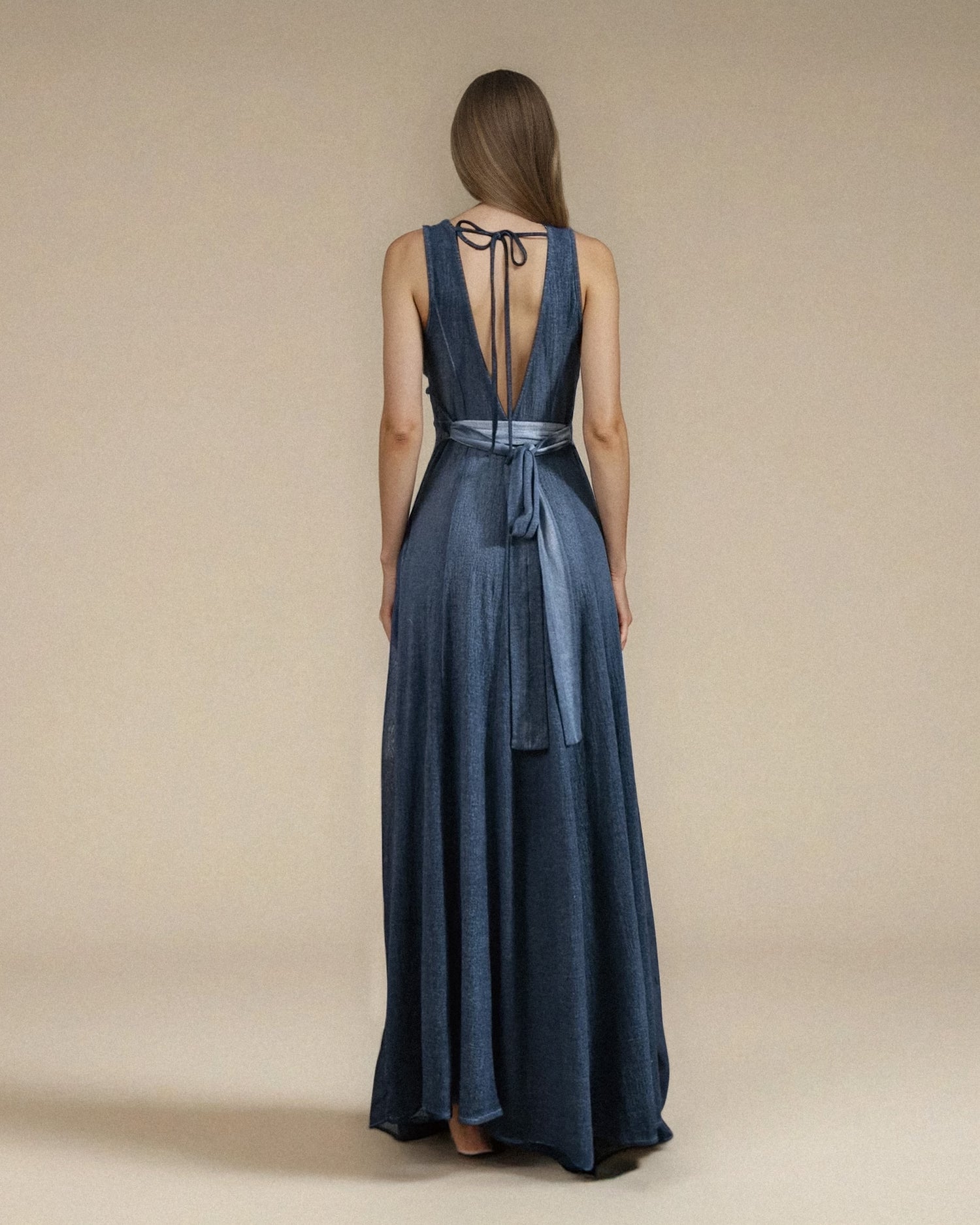 ZHE Dress in Dusty Blue