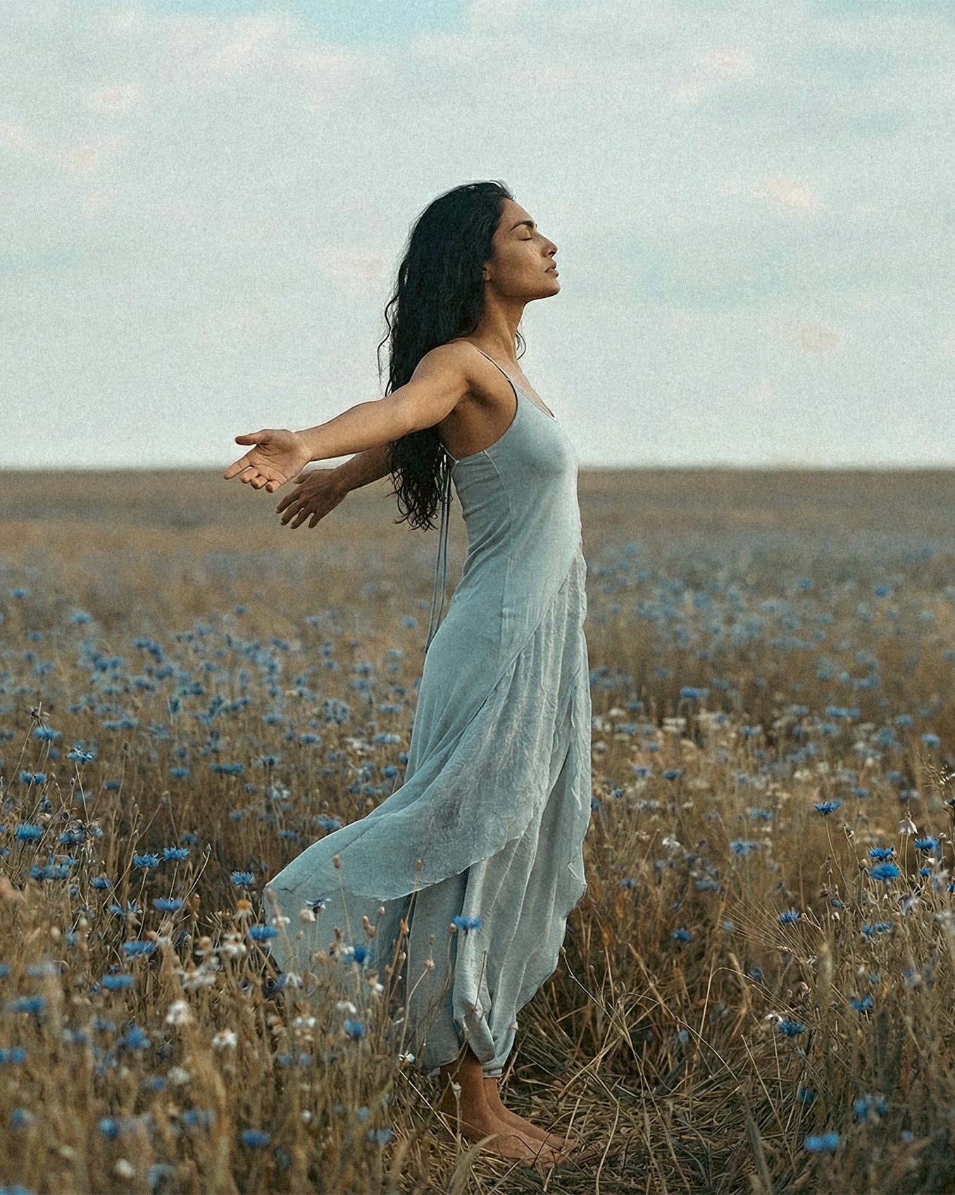 Aria Blouse in Baby Blue