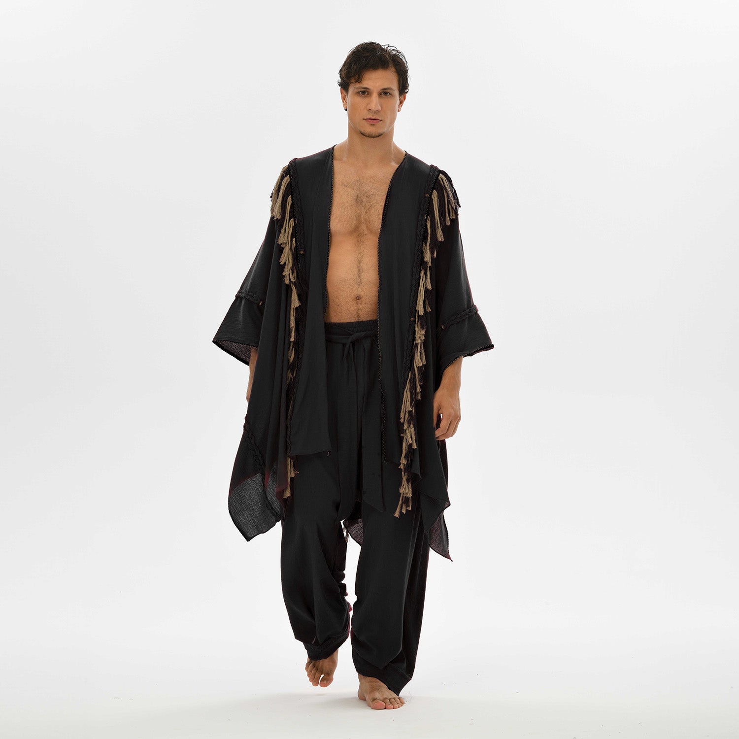 Sidra Cape Kimono in Black