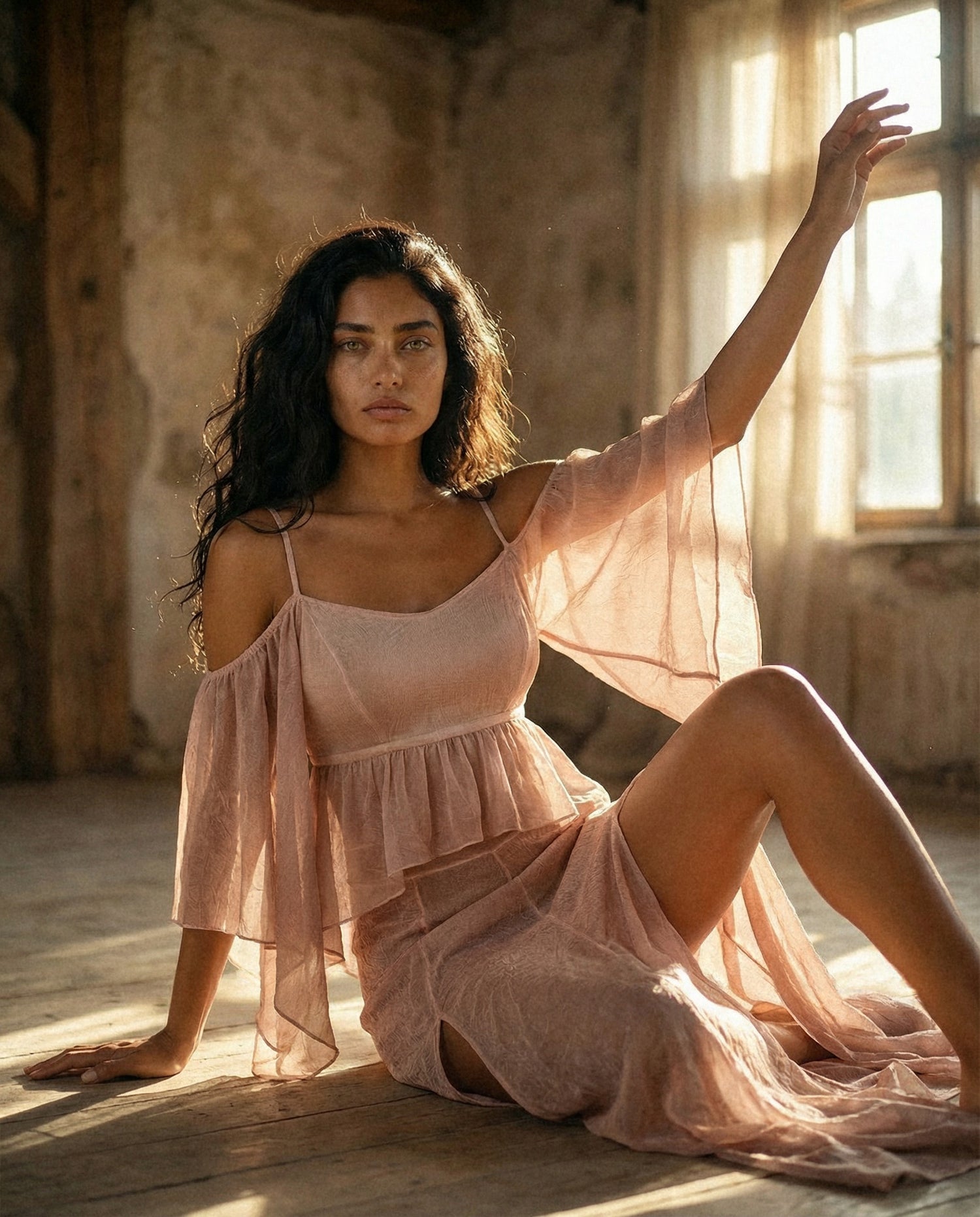 VENUS Blouse in Powder Pink