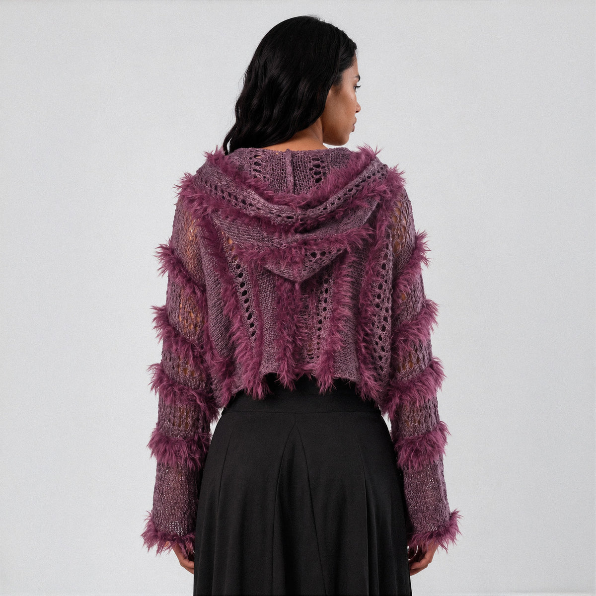 Cloud Hand-Knitted Mohair Jumper · Purple