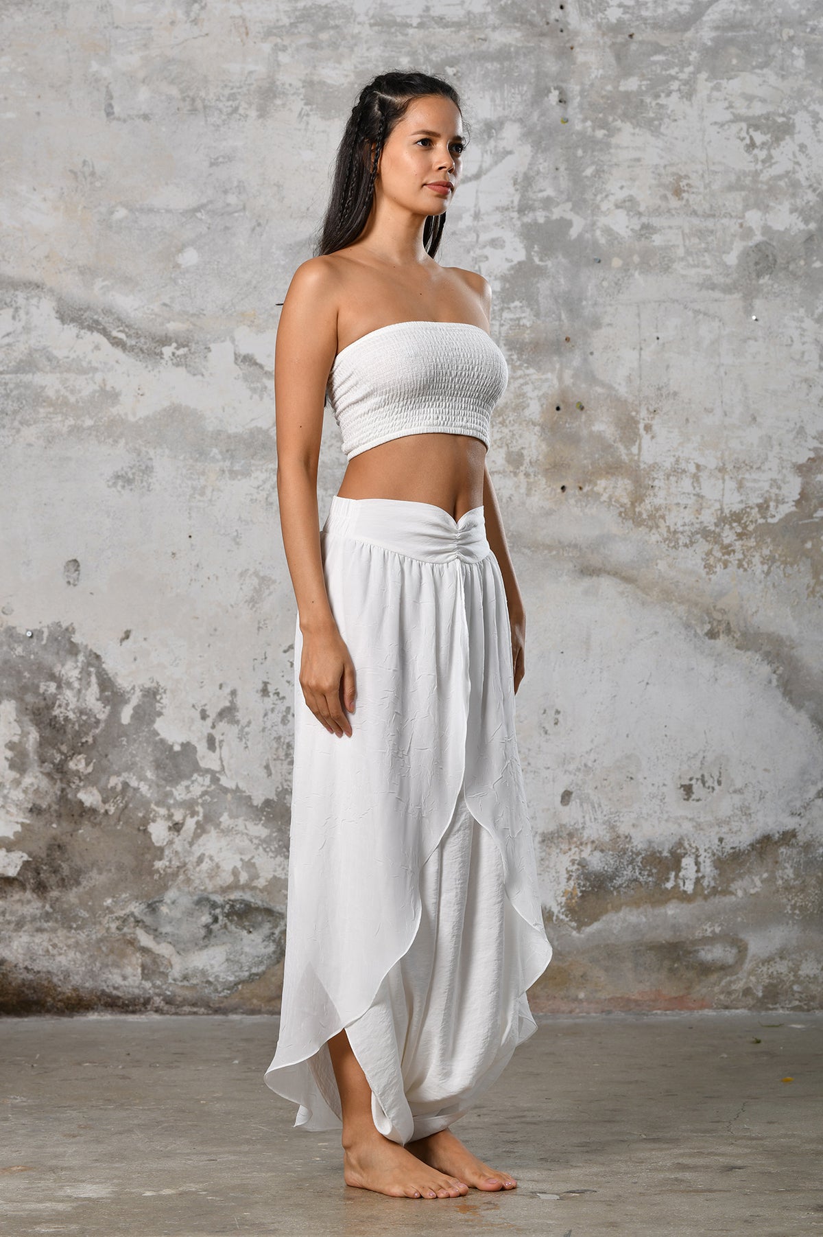 Step into timeless boho chic with our Boho high split skirt trousers. Crafted from organic materials, this sexy summer boho yoga pants , eco-conscious fashion for the modern goddess.