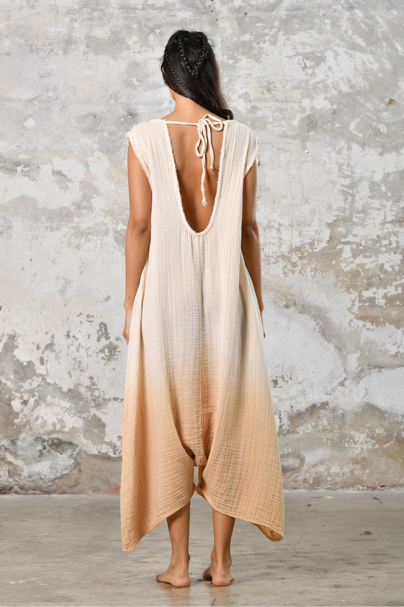 gift for her bohemian jumper. ombre colored boho style wide leg sexy jumper. Open back yoga jumper. Embrace your inner Greek goddess with this stunning asymmetrical jumpsuit. Christmas gift for her boho style