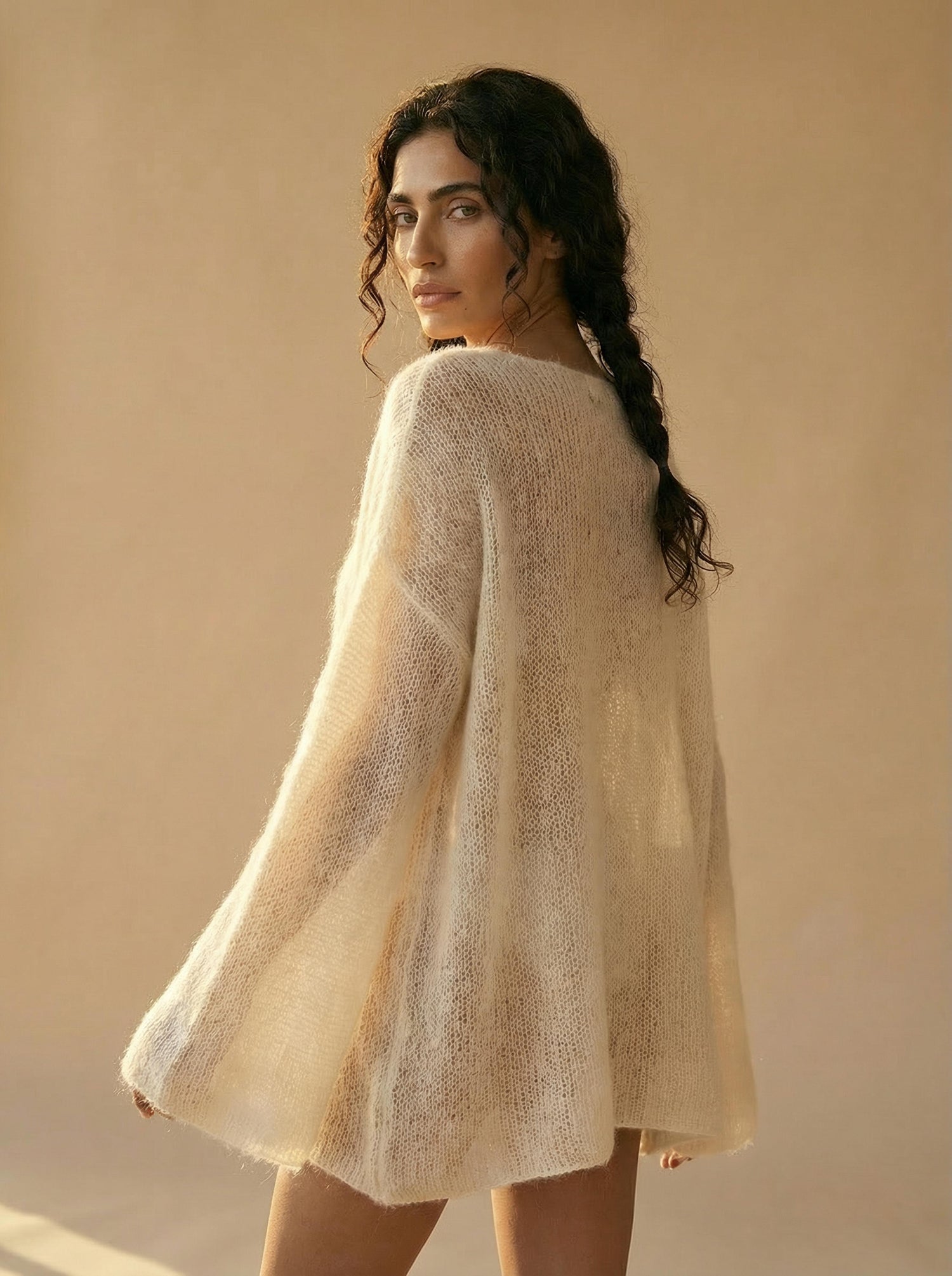 Asha Mohair Jumper in Cream