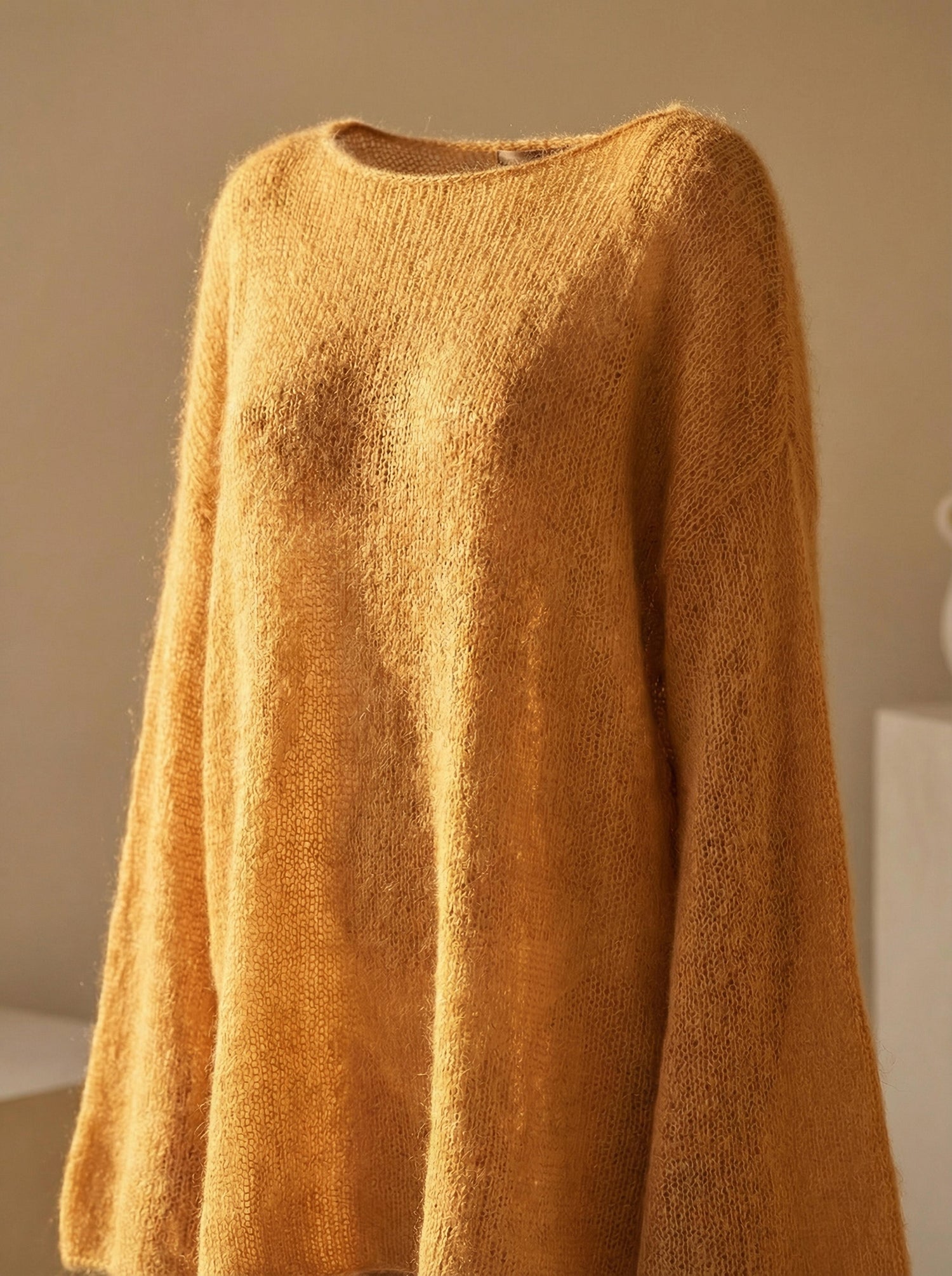 Asha Mohair Jumper in Golden Saffron