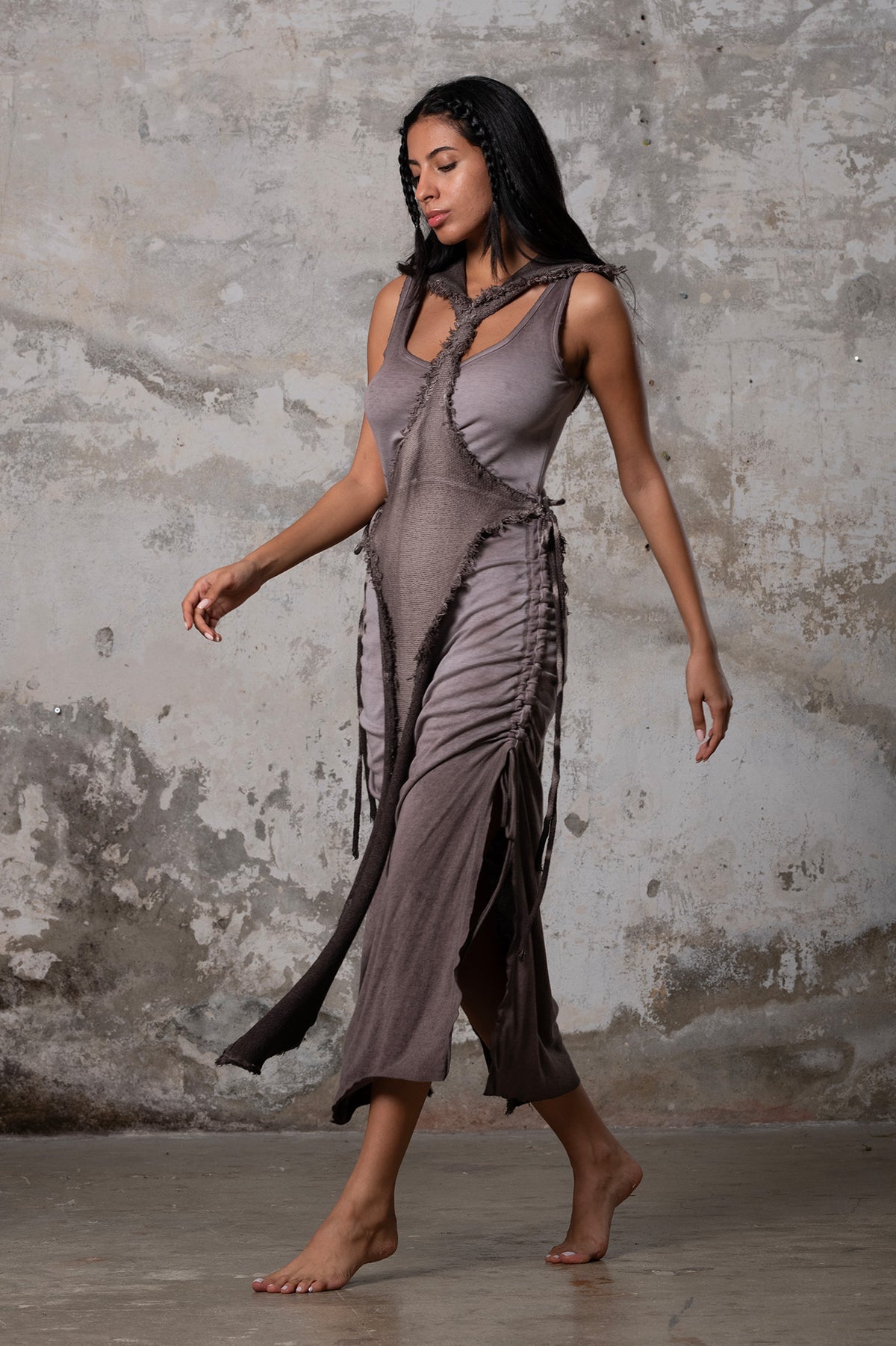 Elevate your style with our exquisite Warrior RA Dress. This boho-chic, ethereal maxi features an alluring raw cotton, making it ideal for festivals and bohemian events. Channel your inner warrior with this timeless, elegant, and empowering garment.