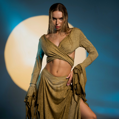 Selene Open Back Bolero · Desert Sand