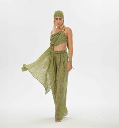 Comfy boho gypsy style Seraph Set, adjustable for XS to L sizes, made from soft handwoven cotton for a breathable fit.