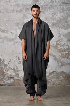 Black Alchemist Tribal boho kimono, Unisex boho kimono, Goddess boho kimono, Spiritual fashion kimono, Flowy and comfortable kimono, Versatile and timeless kimono, Layering piece kimono, Eye-catching burning man unisex boho kimono, Statement piece kimono, Unique and intricate kimono design.