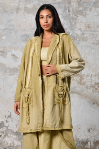 Linen Bohemian Elegant Natural Lemon Jacket • Boho High Quality Luxury Jacket • Earth Clothing Raw Linen Cozy Jacket • Boho Goddess Jacket