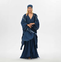 Sidra Cape Kimono in Navy Blue