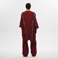 Sidra Cape Kimono in Red